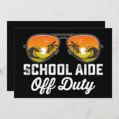 学校支援員 業務外 サングラス 最終日 招待状 (正面/裏面)