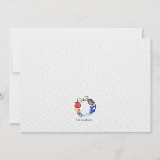 学校教員卒業写真招待状 招待状 (裏面)