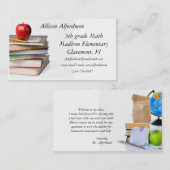 学校教師の名刺 名刺 (正面/裏面)