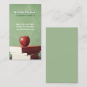 学校教師の教育産業カード 名刺 (正面/裏面)