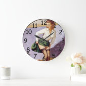 学校教師の時計の上のPin ラージ壁時計 (ホーム)