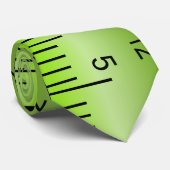 学校教師の緑の定規のノベルティ ネクタイ (ロール)