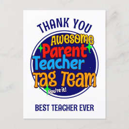 学校教師保護者タグチーム ポストカード
