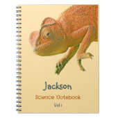 学校教科に選ばれたオレンジトカゲ ノートブック (正面)