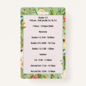 学校教育の教え先生の花 バッジ (裏面)