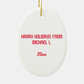 学校数学先生ギフト計算機教育 セラミックオーナメント (裏面)