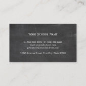 学校数学先生数学フォーミュラChalkboard 名刺 (裏面)