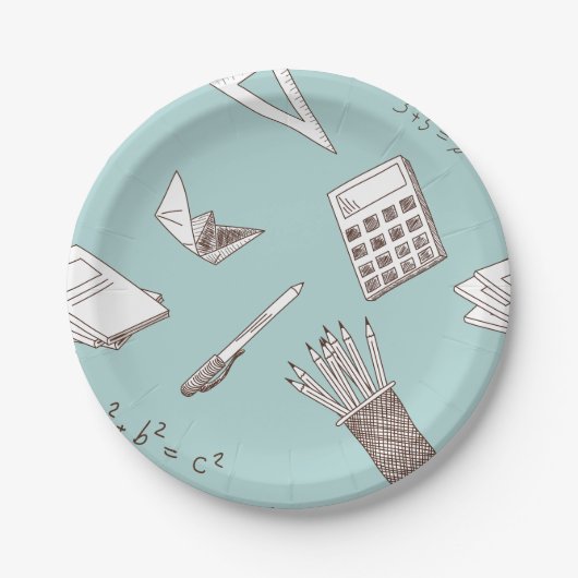 学校数学教育紙プレート ペーパープレート (正面)