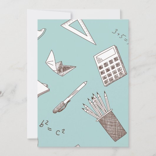 学校数学 招待状 (正面)
