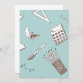 学校数学 招待状 (正面/裏面)