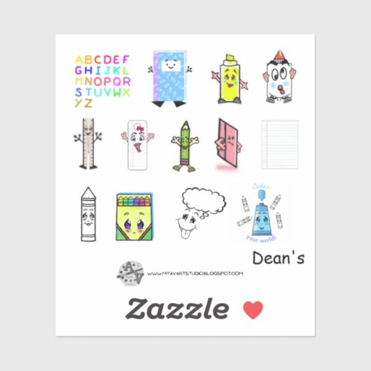 学校日カスタムカットビニールシール シール (シート)