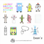 学校日カスタムカットビニールシール シール (正面)