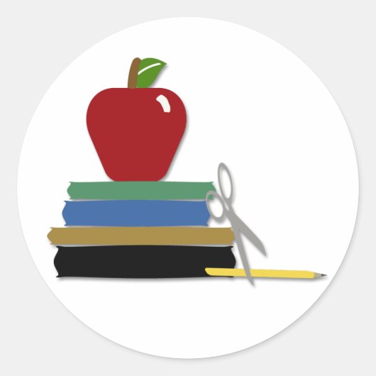 学校日シール ラウンドシール (正面)