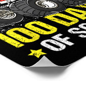 学校日トラック少年の100子供へ人 ポスター (角)