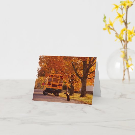 学校日ノテカード カード (黄色い花)