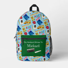 学校日パターン プリントバックパック