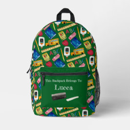 学校日パターン プリントバックパック