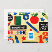 学校日ファブリックプリント ポストカード (正面/裏面)