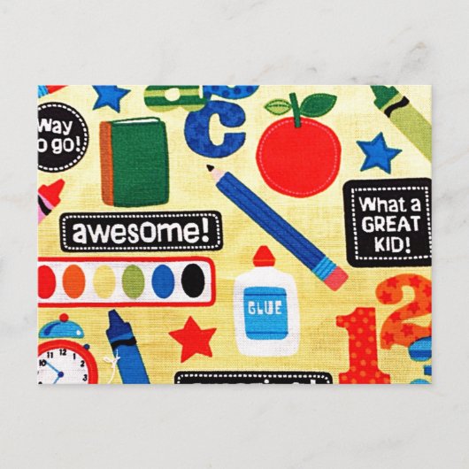 学校日ファブリックプリント ポストカード (正面)