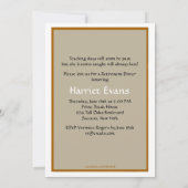 学校日先生の退職招待状 招待状 (裏面)