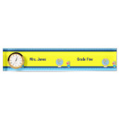 学校日先生名と成績表名 デスクネームプレート (正面)