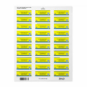 学校日差出人住所 ラベル (フルシート)