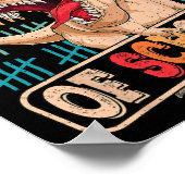 学校日恐竜おもしろい100th Day Of School T ポスター (角)