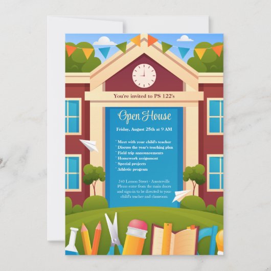 学校日招待状 招待状 (正面)