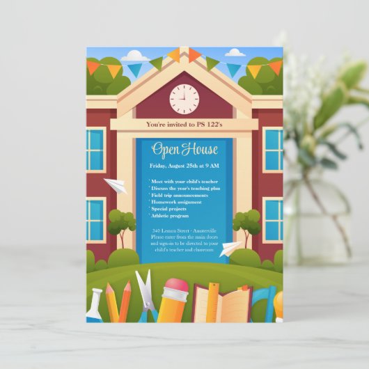 学校日招待状 招待状 (スタンド正面)