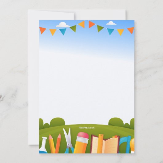 学校日招待状 招待状 (裏面)