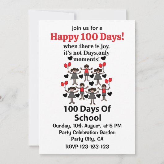 学校日百名 招待状 (正面)