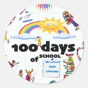 学校日100スマイル: ラウンドシール