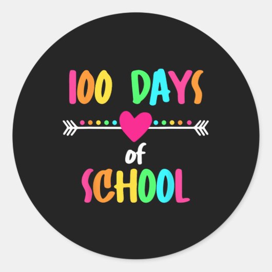 学校日100人5 ラウンドシール (正面)
