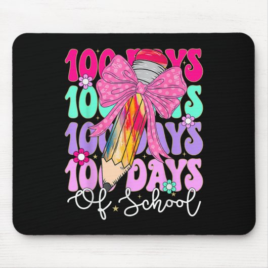 学校日100先生学校100日目 マウスパッド (正面)