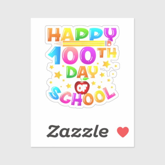 学校日100先生100日目 シール (シート)