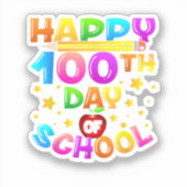 学校日100先生100日目 シール (正面)