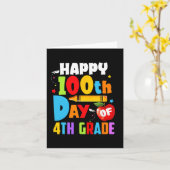 学校日100先生4年生100日目 カード (黄色い花)