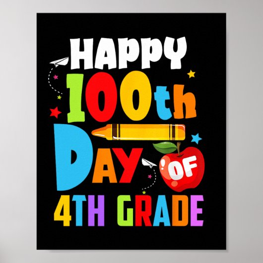 学校日100先生4年生100日目 ポスター (正面)
