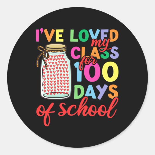 学校日100先生 ラウンドシール (正面)