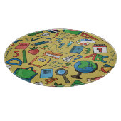 学校日:ヴィンテージ供給パターン カッティングボード (角)