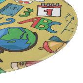 学校日:ヴィンテージ供給パターン カッティングボード (角)