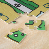 学校日:ヴィンテージ供給パターン ジグソーパズル (側面)