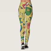 学校日:ヴィンテージ供給パターン レギンス (裏面)