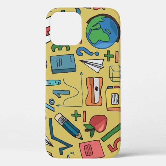 学校日:ヴィンテージ供給パターン Case-Mate iPhoneケース (裏面)