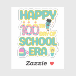 学校時代の新学期100日目おめでとうおもしろい シール