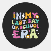 学校時代の私の最後の日に子供たちグルーヴ先生 ラウンドシール (正面)
