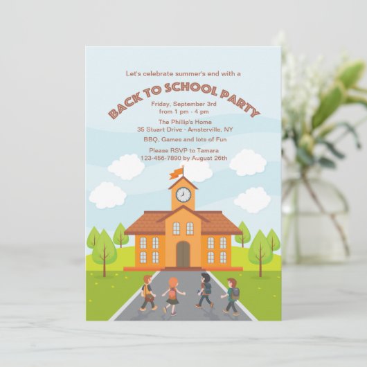 学校時間招待状 招待状 (スタンド正面)