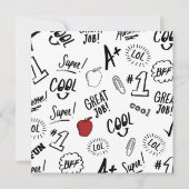 学校時間 招待状 (正面)