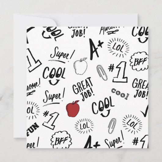 学校時間 招待状 (正面)