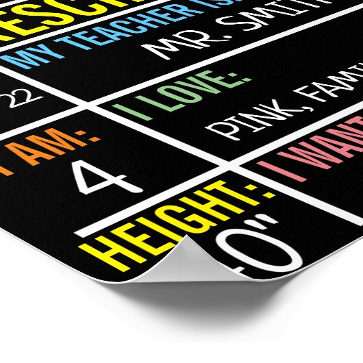 学校最初の最後の日チョークボード新学期 ポスター (角)